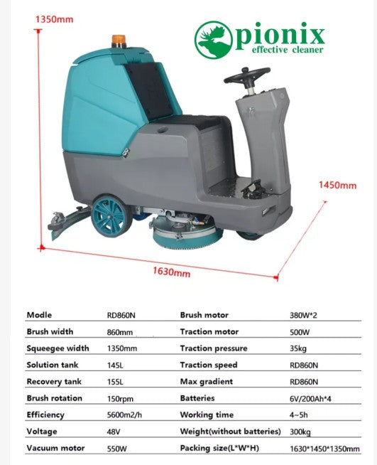 auto-laveuse autoportée P860N