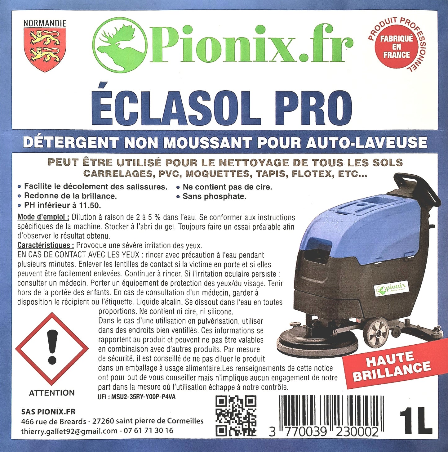 detergent special auto-laveuse ECLASOL PRO 1L